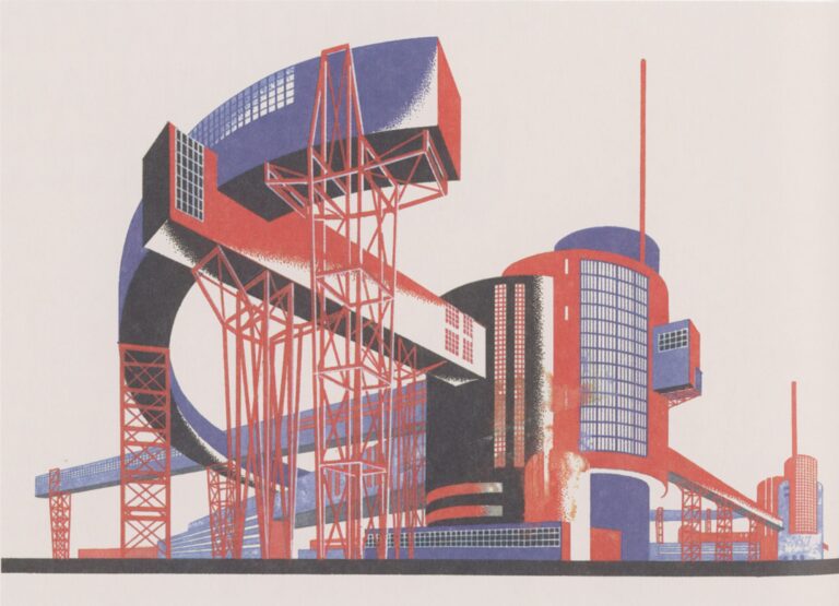 High-rise with bridges–Iakov Chernikov–1928