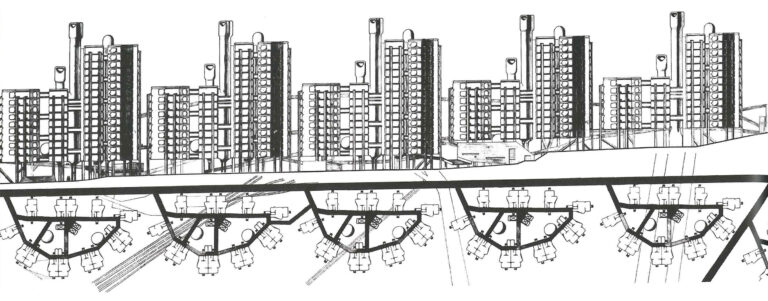 Pressed metal cabin student housing project–Peter Cook–1962